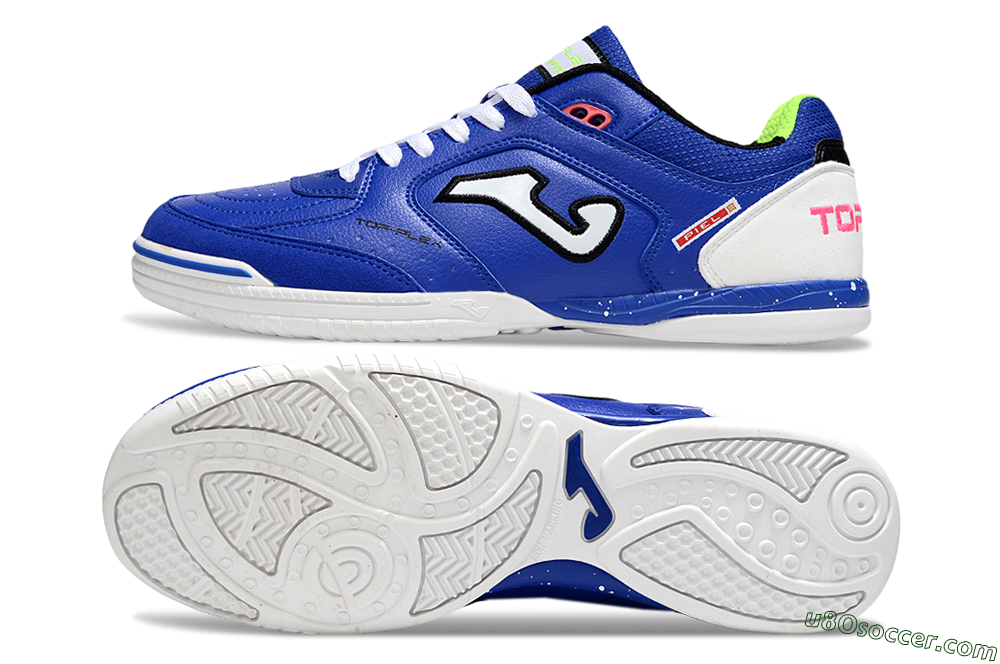 Joma Top Flex IC Indoor & Futsal Soccer Shoes - Blue/White/Red 0