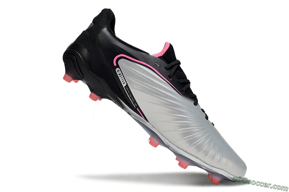Puma King Ultimate AG Artificial Grass Soccer Cleats - Silver/Black/Pink 4