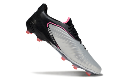 Puma King Ultimate AG Artificial Grass Soccer Cleats - Silver/Black/Pink