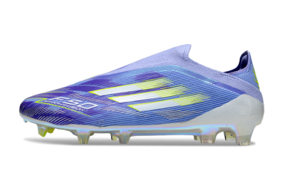 Adidas F50 Elite Laceless FG Firm Ground Soccer Cleats - Blue/Silver/Gold