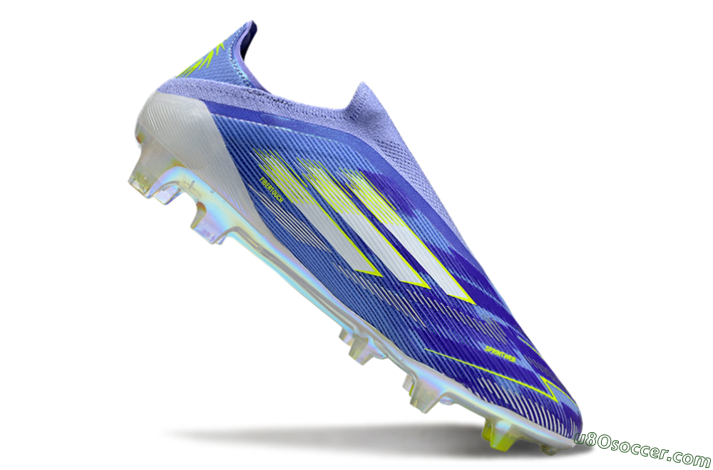 Adidas F50 Elite Laceless FG Firm Ground Soccer Cleats - Blue/Silver/Gold 4