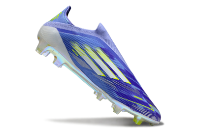 Adidas F50 Elite Laceless FG Firm Ground Soccer Cleats - Blue/Silver/Gold