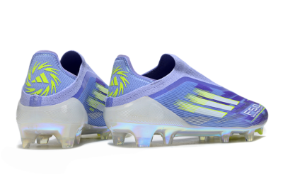 Adidas F50 Elite Laceless FG Firm Ground Soccer Cleats - Blue/Silver/Gold