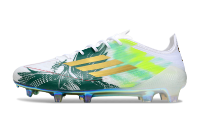 Adidas F50 Elite FG Firm Ground Soccer Cleats - White/Green/Yellow