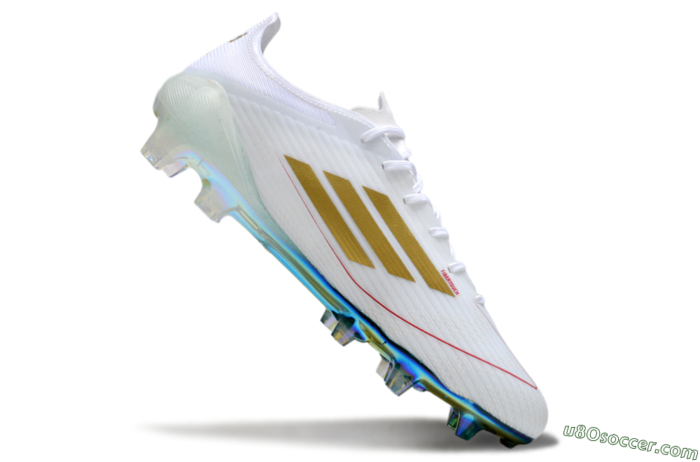 Adidas F50 Elite FG Firm Ground Soccer Cleats - White/Green/Yellow 4