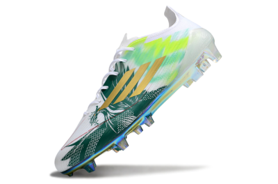 Adidas F50 Elite FG Firm Ground Soccer Cleats - White/Green/Yellow