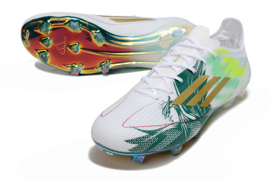 Adidas F50 Elite FG Firm Ground Soccer Cleats - White/Green/Yellow