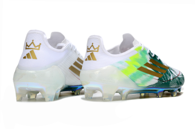 Adidas F50 Elite FG Firm Ground Soccer Cleats - White/Green/Yellow