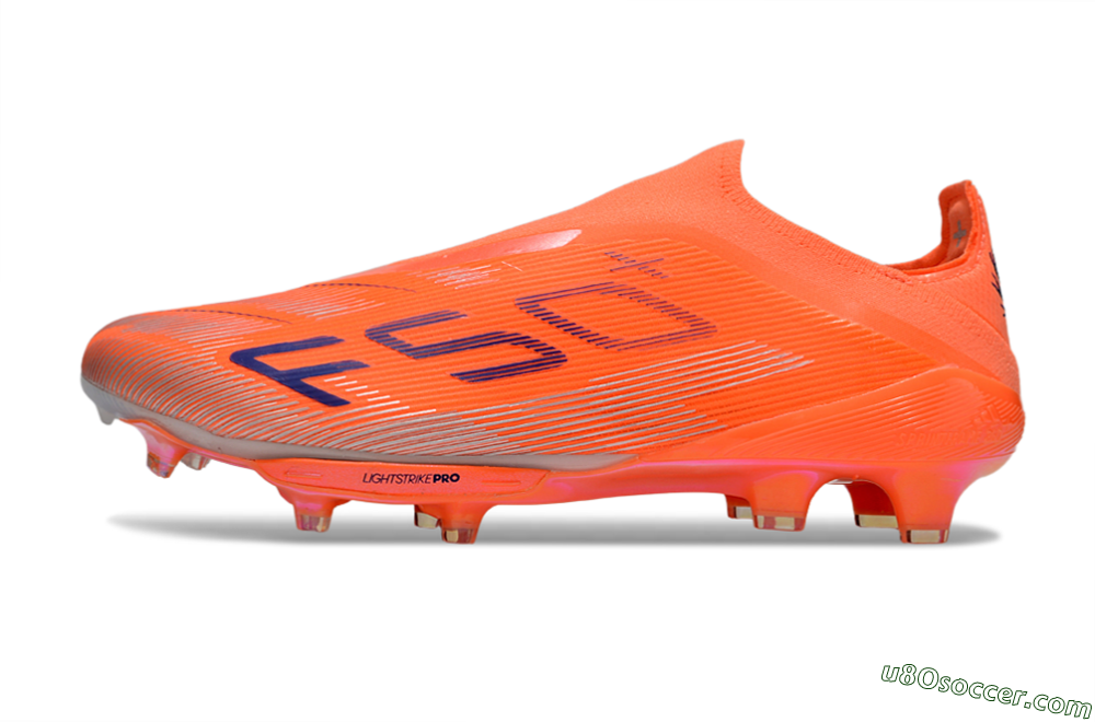 Adidas F50+ Lightstrike Pro Laceless FG Firm Ground Soccer Cleats - Red/Blue/Silver 2
