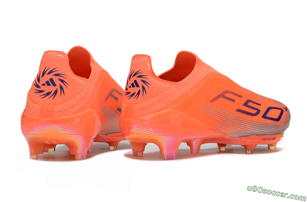 Adidas F50+ Lightstrike Pro Laceless FG Firm Ground Soccer Cleats - Red/Blue/Silver 6