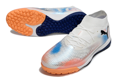 Puma Future 8 Ultimate TF Artificial Turf Soccer Shoes - Whtie/Blue/Red