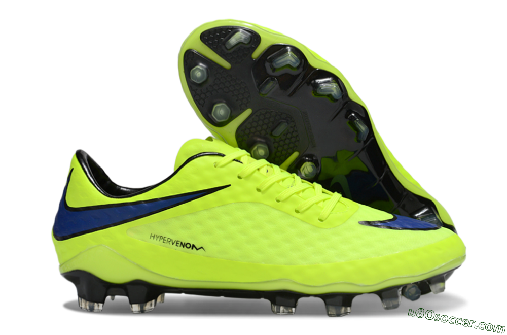 Nike Hypervenom Phantom FG Firm Ground Soccer Cleats - Yellow/Blue/Black 1