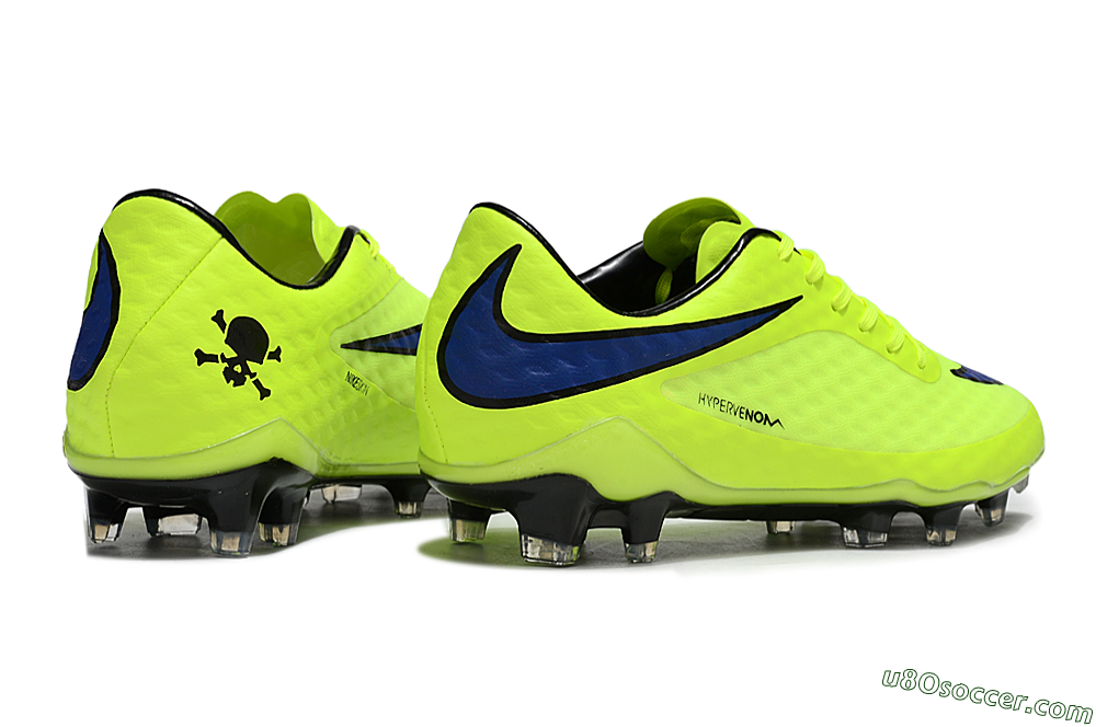 Nike Hypervenom Phantom FG Firm Ground Soccer Cleats - Yellow/Blue/Black 6