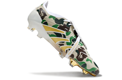 Adidas Predator 25 Elite Foldover Tongue FG Firm Ground Soccer Cleats - Camo/White/Gold