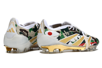 Adidas Predator 25 Elite Foldover Tongue FG Firm Ground Soccer Cleats - Camo/White/Gold
