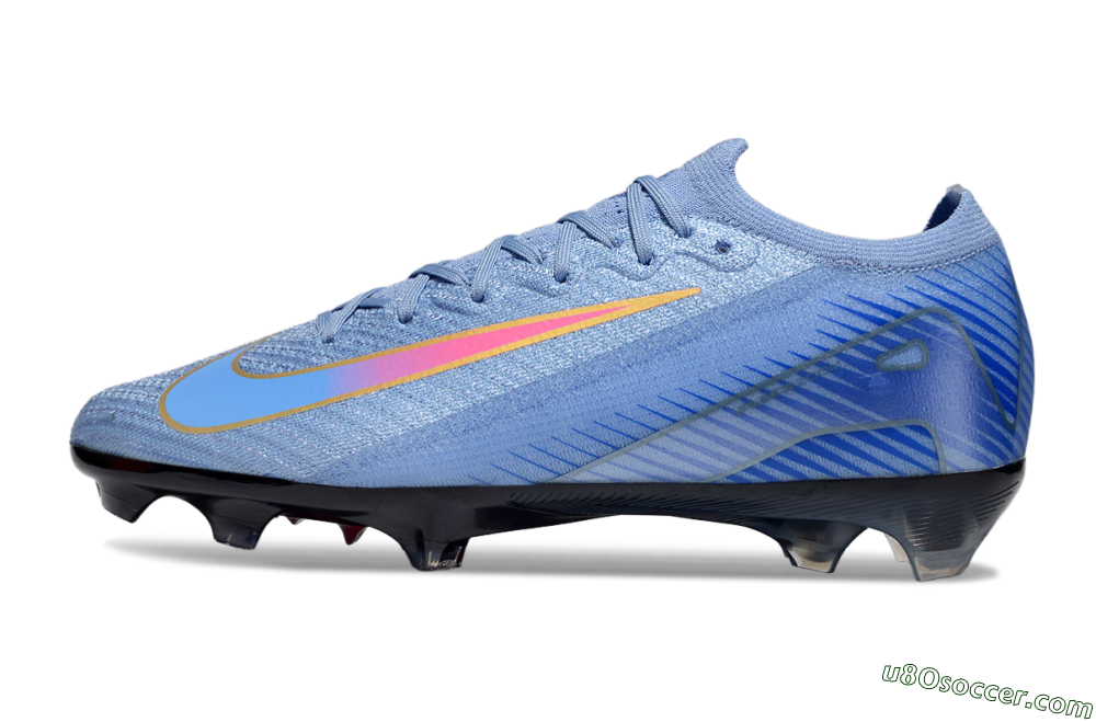 Nike Air Zoom Mercurial Vapor 16 Elite FG Firm Ground Soccer Cleats - Blue/Pink/Gold 2