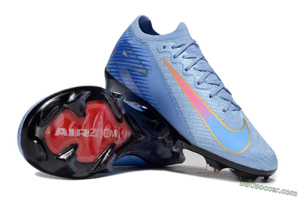 Nike Air Zoom Mercurial Vapor 16 Elite FG Firm Ground Soccer Cleats - Blue/Pink/Gold 0