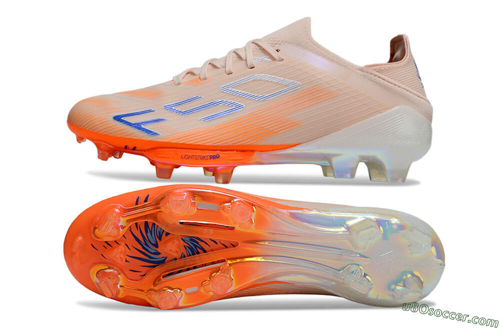 Adidas F50+ Lightstrike Pro Laceless FG Firm Ground Soccer Cleats - Red/Blue/White 0