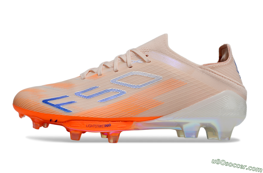 Adidas F50+ Lightstrike Pro Laceless FG Firm Ground Soccer Cleats - Red/Blue/White 2