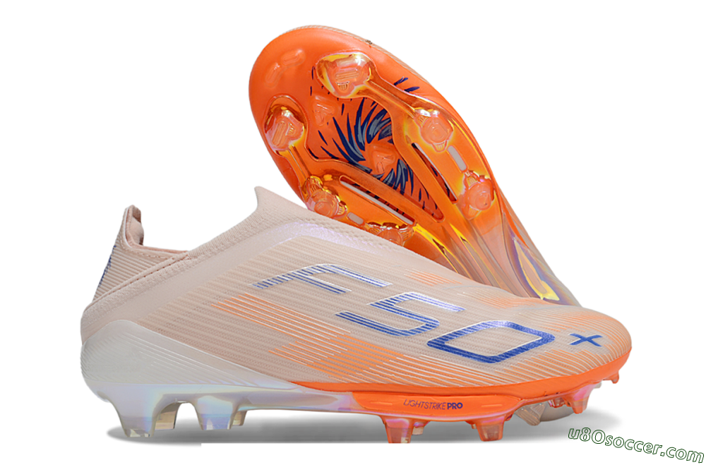 Adidas F50+ Lightstrike Pro Laceless FG Firm Ground Soccer Cleats - Red/Blue/White 1