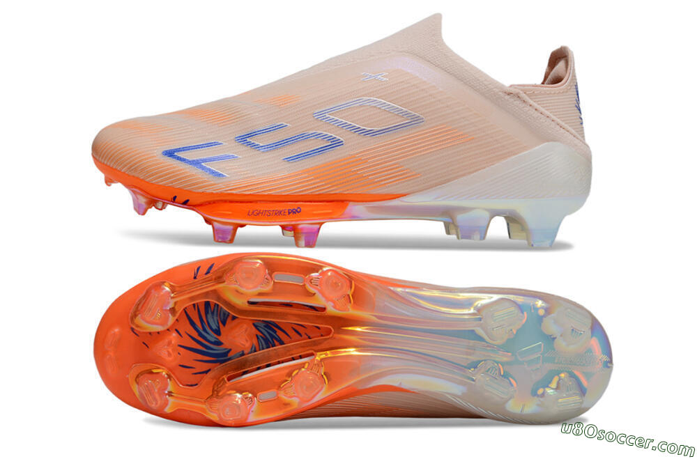 Adidas F50+ Lightstrike Pro Laceless FG Firm Ground Soccer Cleats - Red/Blue/White 0