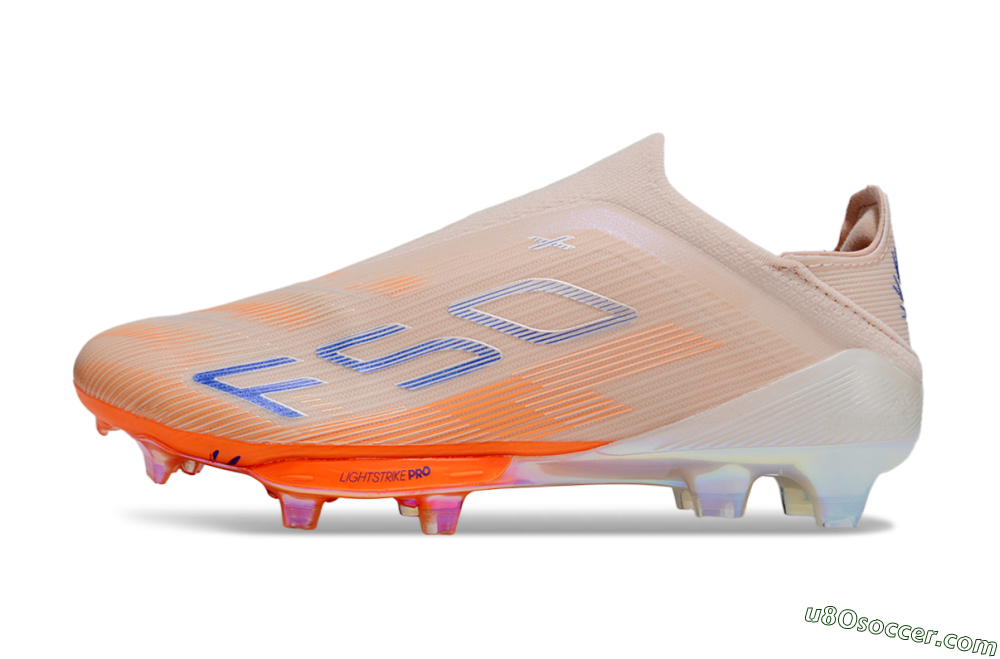 Adidas F50+ Lightstrike Pro Laceless FG Firm Ground Soccer Cleats - Red/Blue/White 2