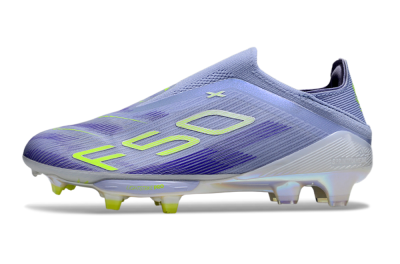 Adidas F50+ Lightstrike Pro Laceless FG Firm Ground Soccer Cleats - Blue/Yellow/White