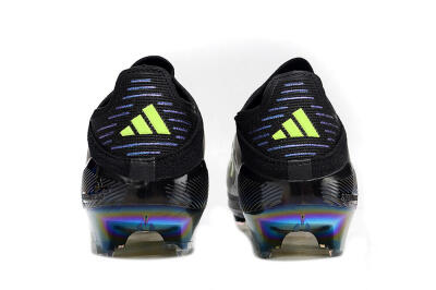 Adidas F50+ Lightstrike Pro Laceless FG Firm Ground Soccer Cleats - Black/Silver/Yellow