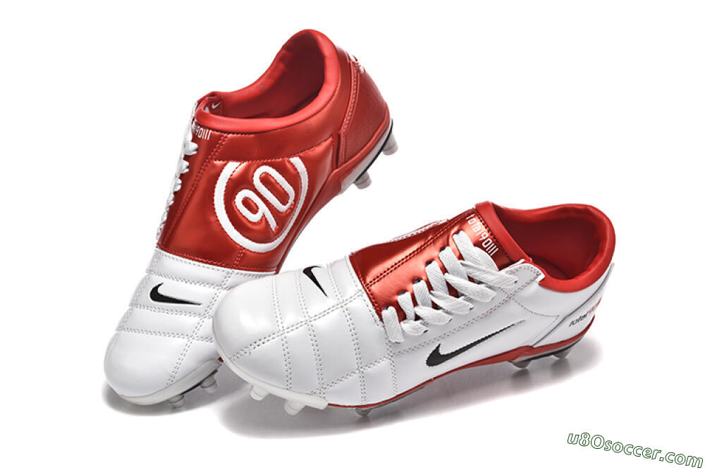 Nike Total 90 III FG Firm Ground Soccer Cleats - Silver/Black/Red 6