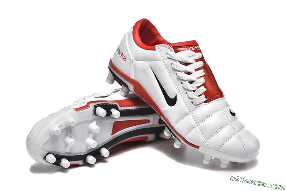Nike Total 90 III FG Firm Ground Soccer Cleats - Silver/Black/Red 4