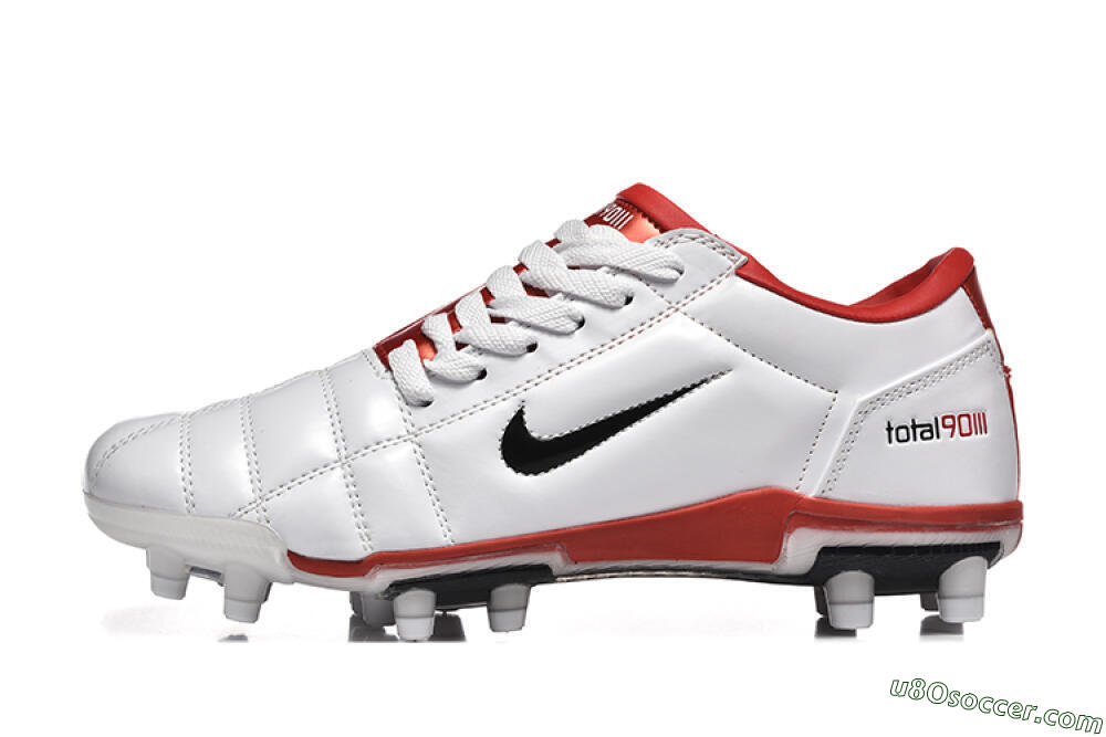 Nike Total 90 III FG Firm Ground Soccer Cleats - Silver/Black/Red 2