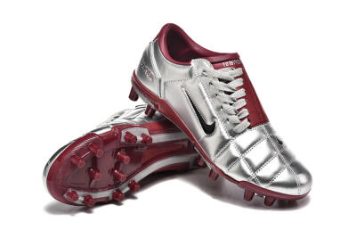 Nike Total 90 III FG Firm Ground Soccer Cleats - Silver/Black/Red