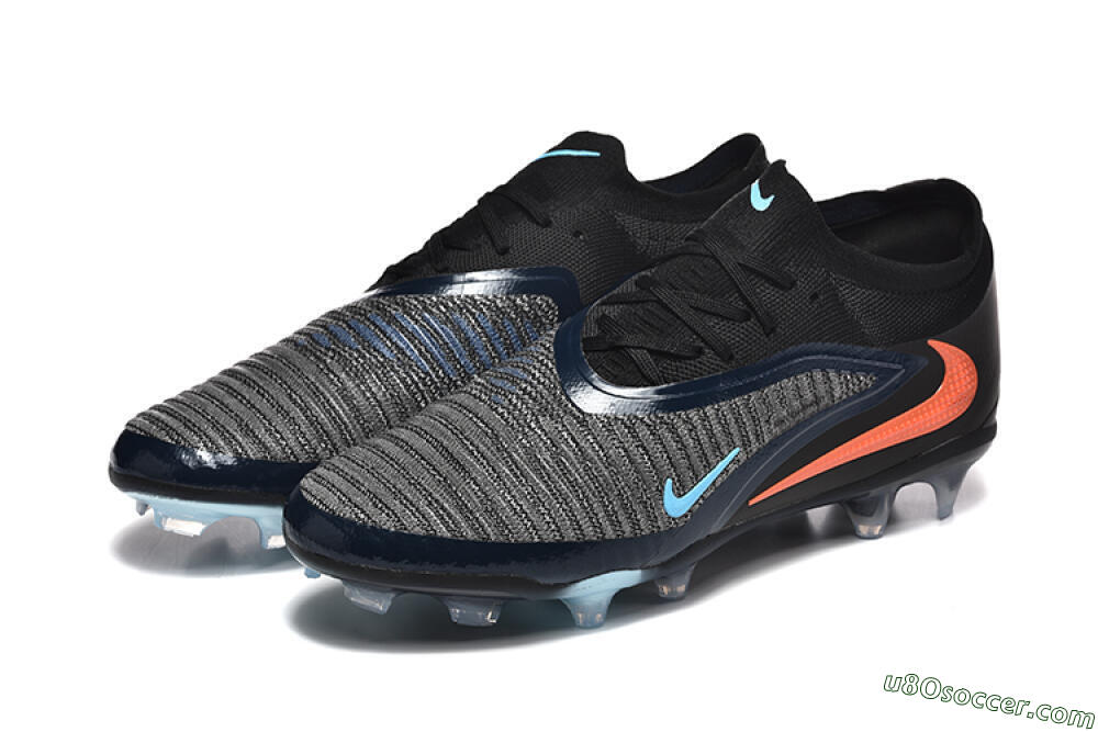 Nike Phantom 6 Elite Low FG Firm Ground Soccer Cleats - Silver/White/Red 5