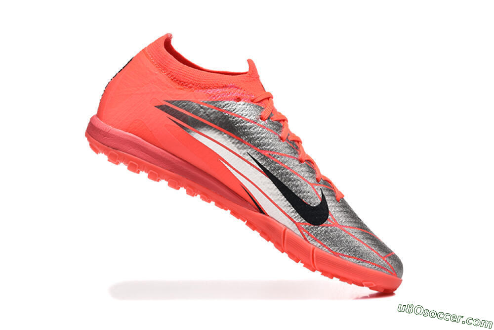 Nike Air Zoom Mercurial Vapor 16 Elite TF Artificial Turf Soccer Shoes - Red/Silver/Black 7