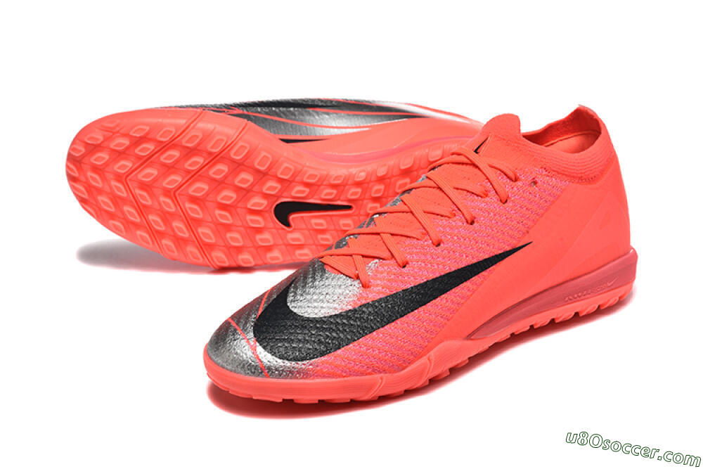 Nike Air Zoom Mercurial Vapor 16 Elite TF Artificial Turf Soccer Shoes - Red/Silver/Black 3