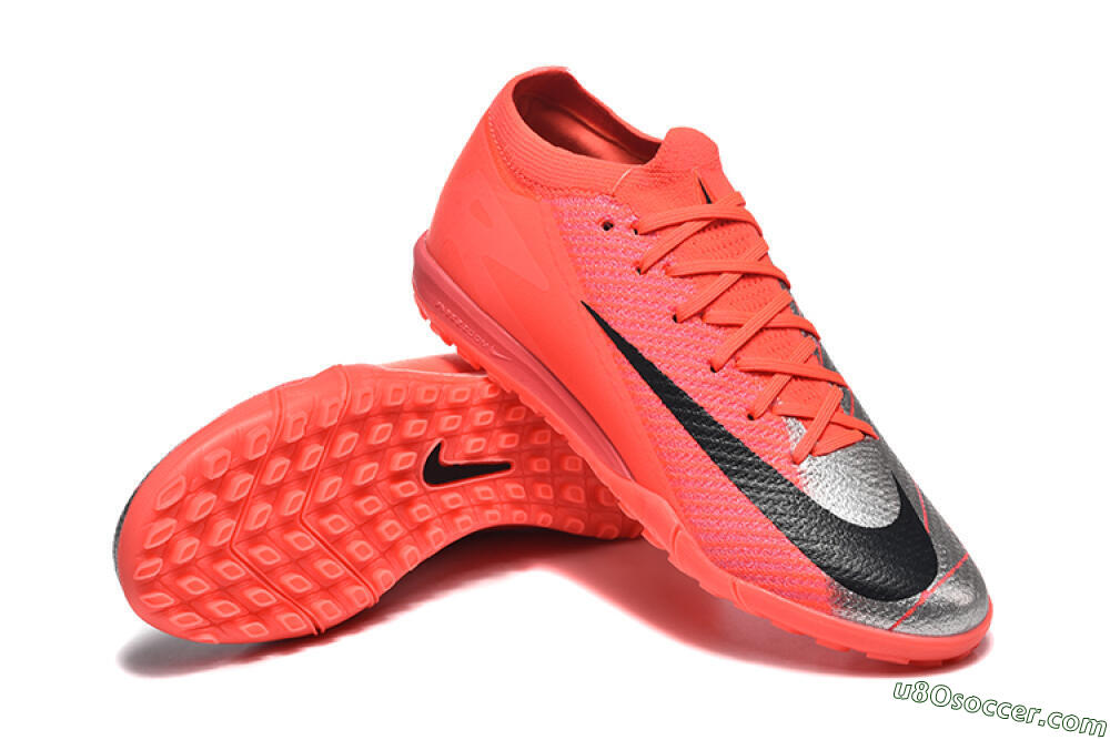 Nike Air Zoom Mercurial Vapor 16 Elite TF Artificial Turf Soccer Shoes - Red/Silver/Black 4