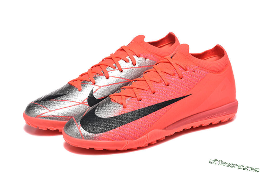 Nike Air Zoom Mercurial Vapor 16 Elite TF Artificial Turf Soccer Shoes - Red/Silver/Black 5