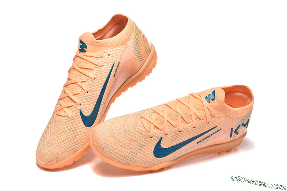 Nike Air Zoom Mercurial Vapor 16 Elite TF Artificial Turf Soccer Shoes - Pink/Blue/Yellow 6