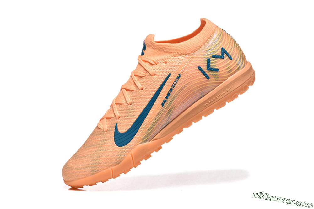 Nike Air Zoom Mercurial Vapor 16 Elite TF Artificial Turf Soccer Shoes - Pink/Blue/Yellow 8