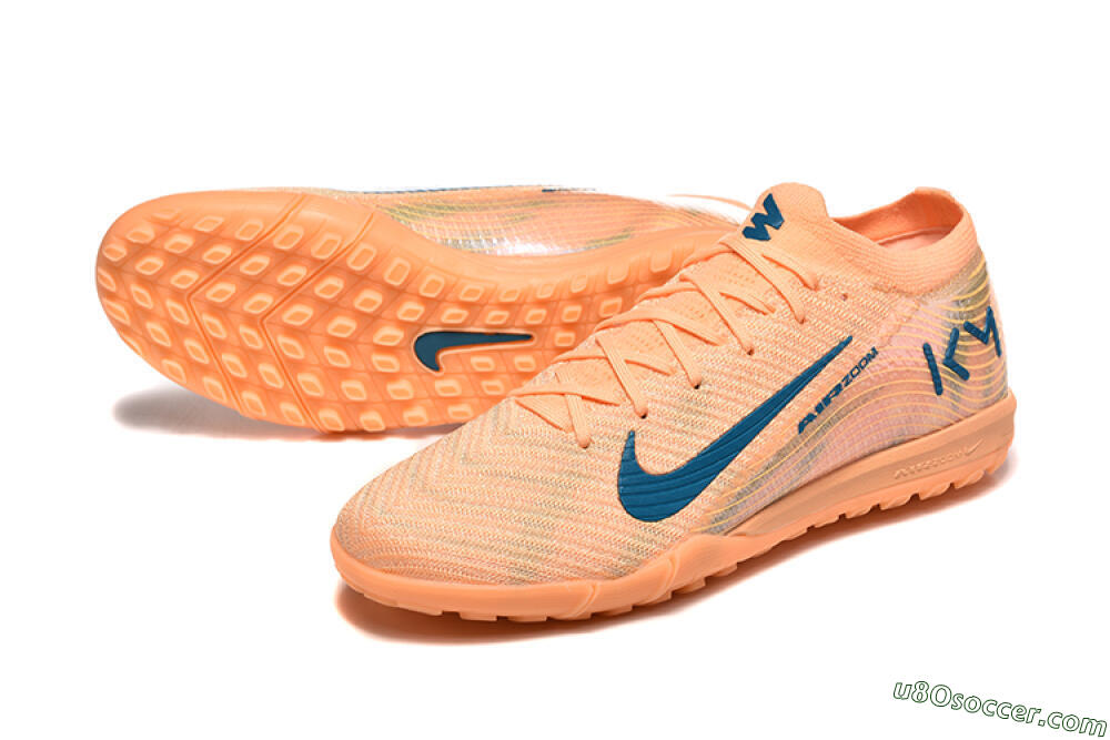 Nike Air Zoom Mercurial Vapor 16 Elite TF Artificial Turf Soccer Shoes - Pink/Blue/Yellow 3