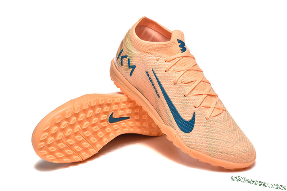 Nike Air Zoom Mercurial Vapor 16 Elite TF Artificial Turf Soccer Shoes - Pink/Blue/Yellow 4