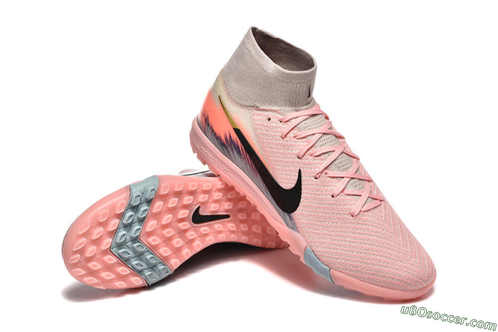Nike Air Zoom Mercurial Superfly 10 Elite TF Artificial Turf Soccer Shoes - Pink/Black/Gold 4