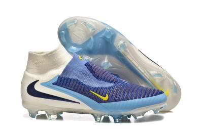 Nike Phantom 6 Elite High FG Firm Ground Soccer Cleats - Blue/Yellow/Black