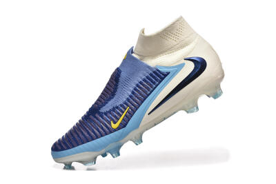 Nike Phantom 6 Elite High FG Firm Ground Soccer Cleats - Blue/Yellow/Black
