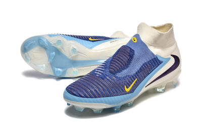 Nike Phantom 6 Elite High FG Firm Ground Soccer Cleats - Blue/Yellow/Black