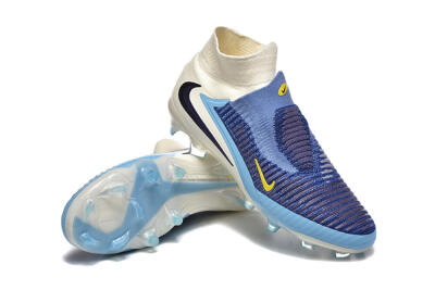 Nike Phantom 6 Elite High FG Firm Ground Soccer Cleats - Blue/Yellow/Black