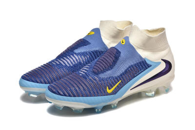Nike Phantom 6 Elite High FG Firm Ground Soccer Cleats - Blue/Yellow/Black