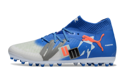 Puma Future 8 Ultimate MG Multi Ground Soccer Cleats - Blue/White/Silver