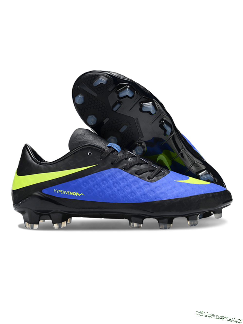 Nike Hypervenom Phantom FG Firm Ground Soccer Cleats - Blue/Black/Yellow 1