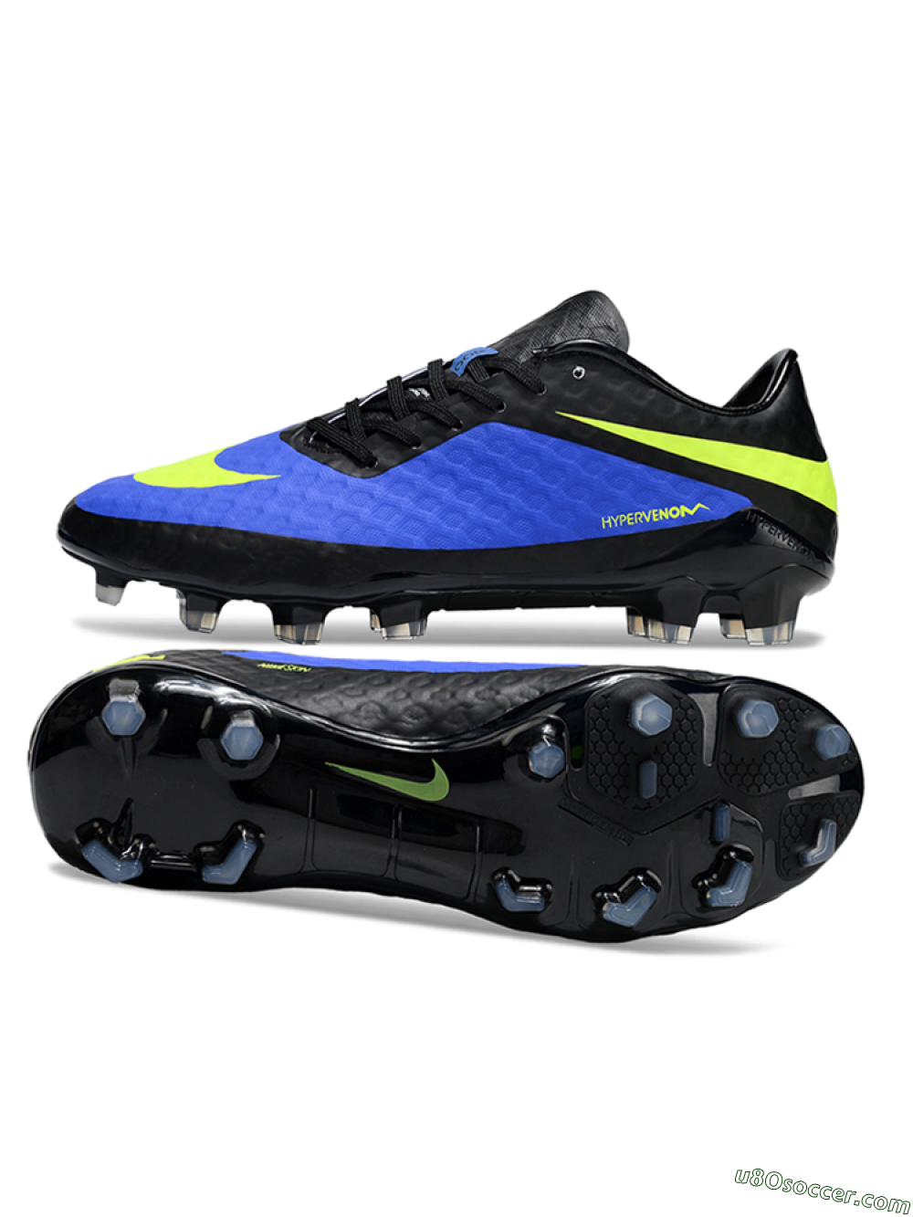 Nike Hypervenom Phantom FG Firm Ground Soccer Cleats - Blue/Black/Yellow 0